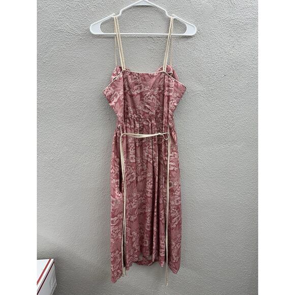 JT Jody of California Womens Dress Size 14 Red Floral Vintage Half Button Up - Picture 7 of 11